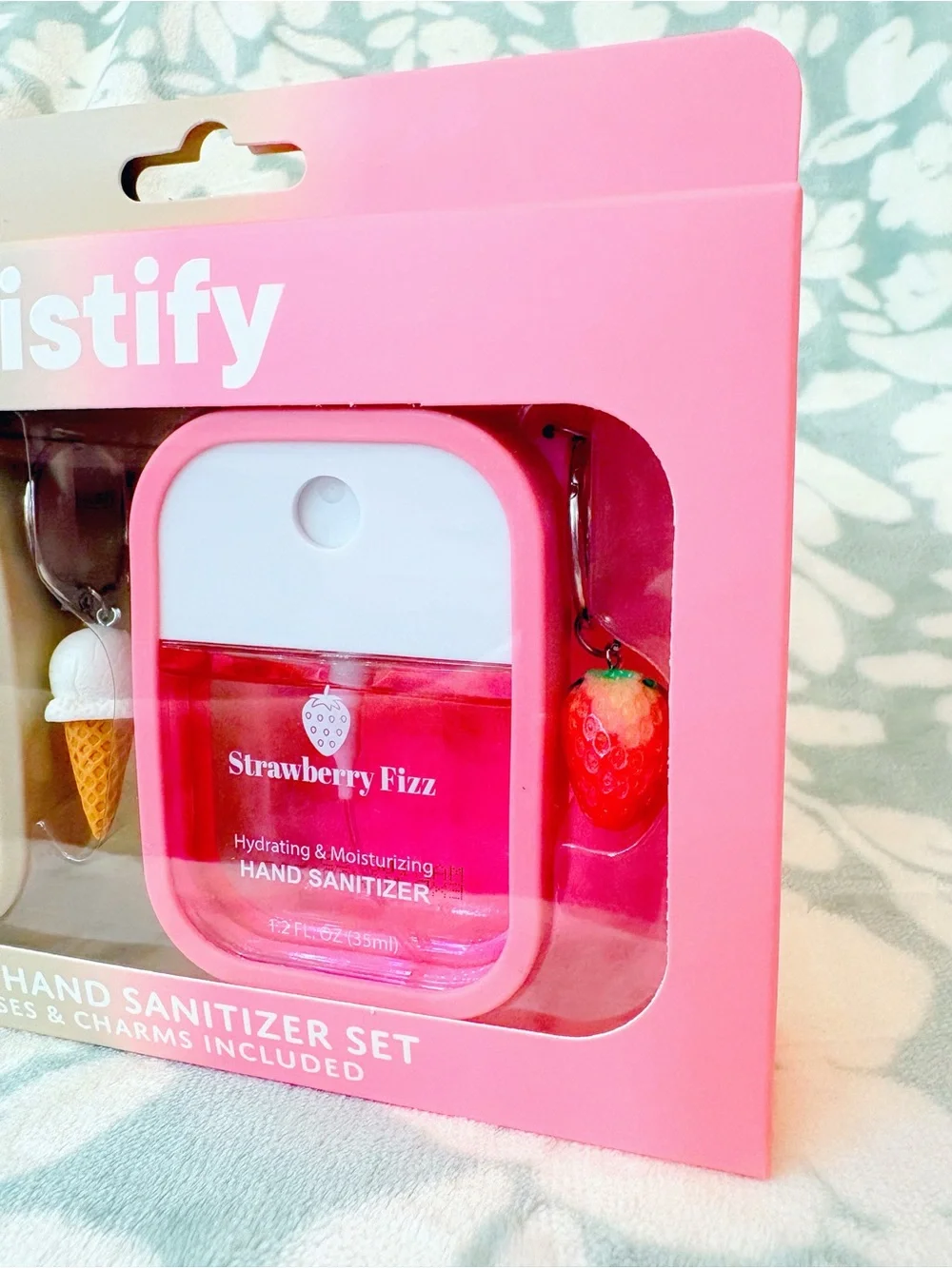 Hand Sanitizer Set With Cases and Charms 🍓💕